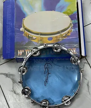 10inch Handheld Tambourine, Double Row Metal Jingle Bells