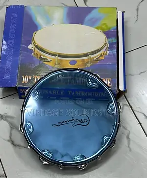 Handheld Tambourine, Double Row Metal Jingle Bells