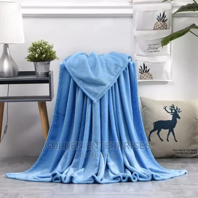 Blue Fleece Throw Blanket