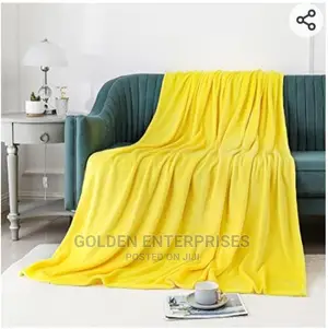 Yellow Fleece Throw Blanket 6*6