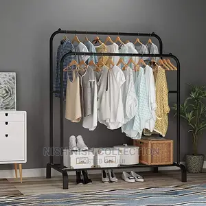 Double Pole Clothing Rack.
