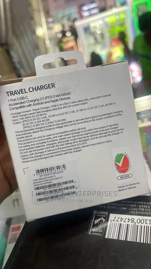 Samsung Type C Fast Charger 45wats