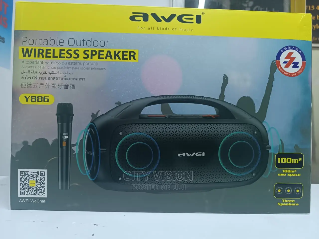 Wireless Speaker Awei With Wireless Microphone