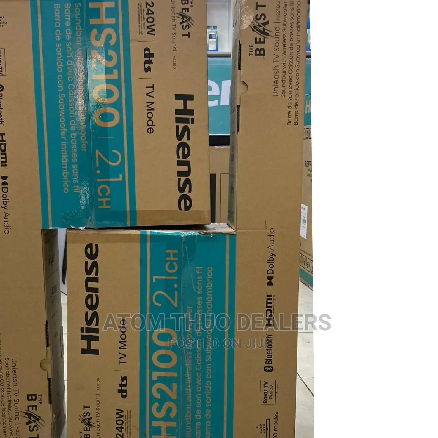 Hisense Sound Bar 
HS2100. 2.1. 240 Watts 