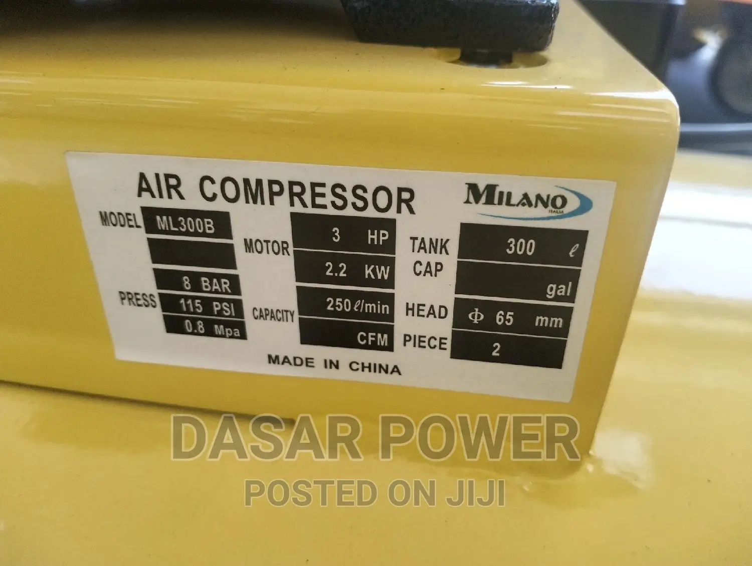 300l Milano Air Compressor.