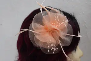 Peach Fascinator