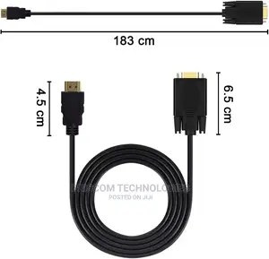 HDMI to VGA Cable 1080P HDMI Male to VGA Male Adapter Conver