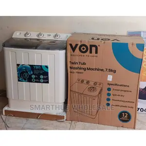 .Von 7.5kgs Twin Tub Washing Machine Wash and Spin
