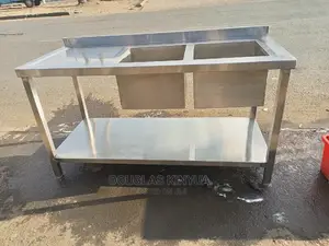 Double Deep Bowl Stainless Steel Washing Sink.