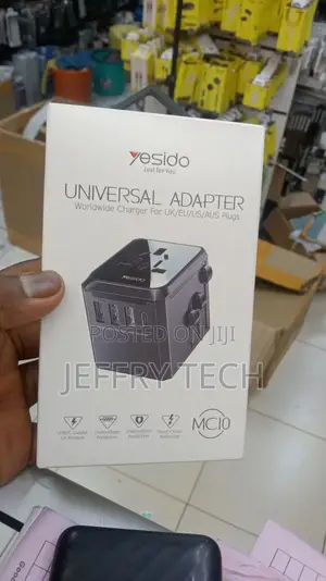 Yesido MC-10 3 USB + 1 USB-C Port Universal Travel Adapter