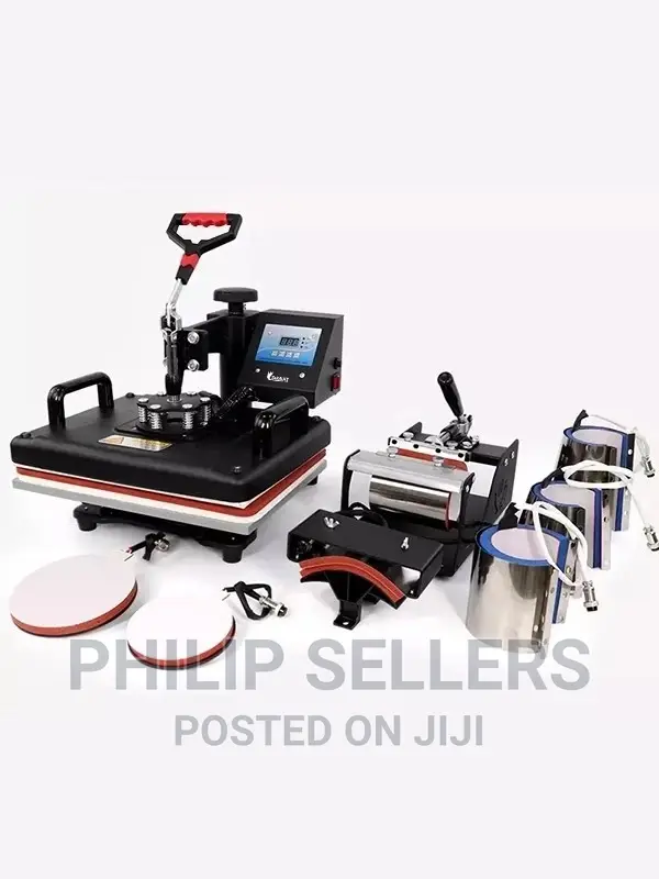 Combo Sublimation Heat Press Machine Includes 8 Attachments