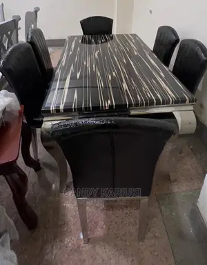 Pure Marble 6 Seater Dining Table Set
