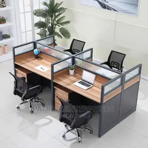 Executive Imported 4 Way Workstation Office Desk