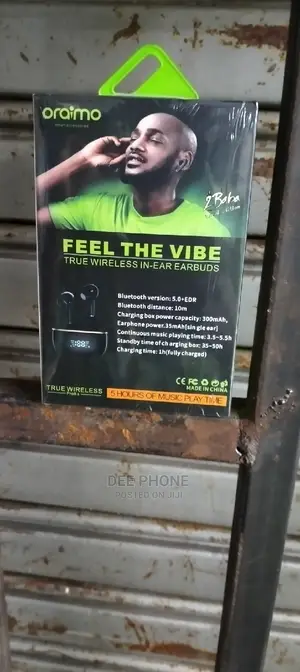Oraimo Bluetooth Earpods Feel the Vibe