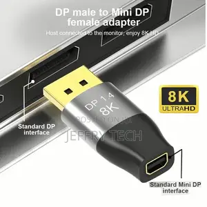 DP 1.4 Mini DP Female to DP Male Adapter at 60hz Mini Displa