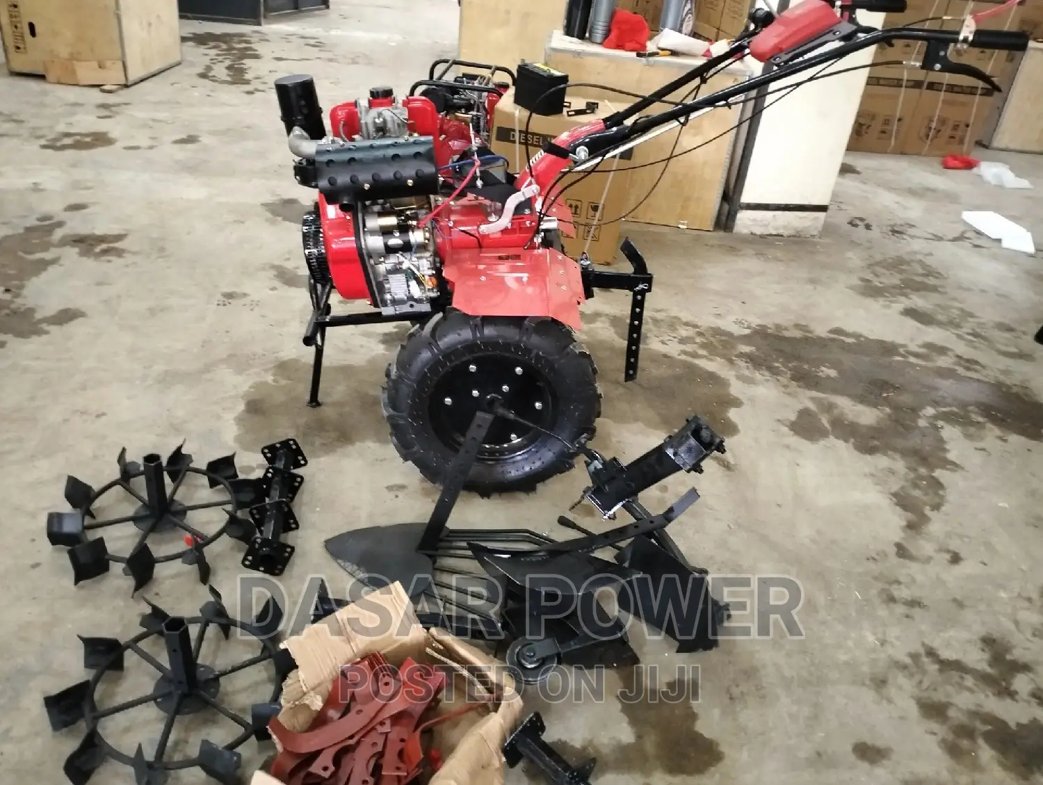 Heavy Duty Power Tiller With Accessories.