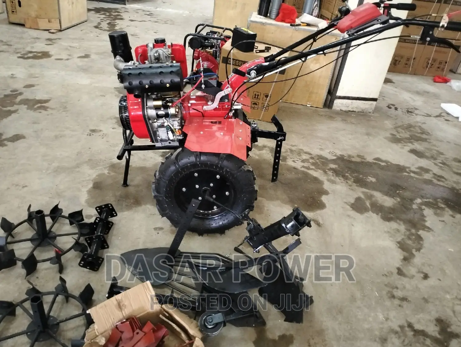 Heavy Duty Power Tiller With Accessories.