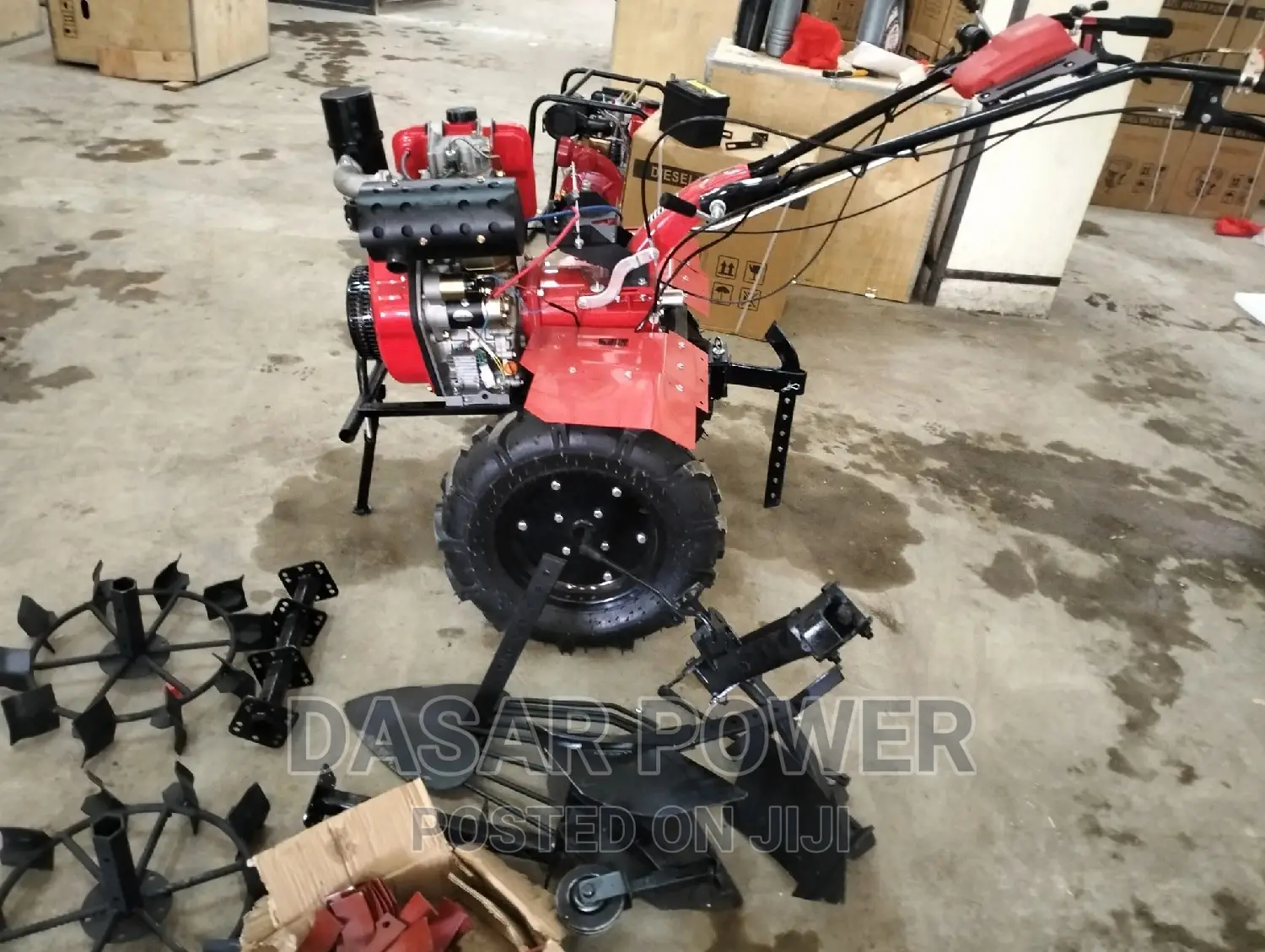 Heavy Duty Power Tiller With Accessories.