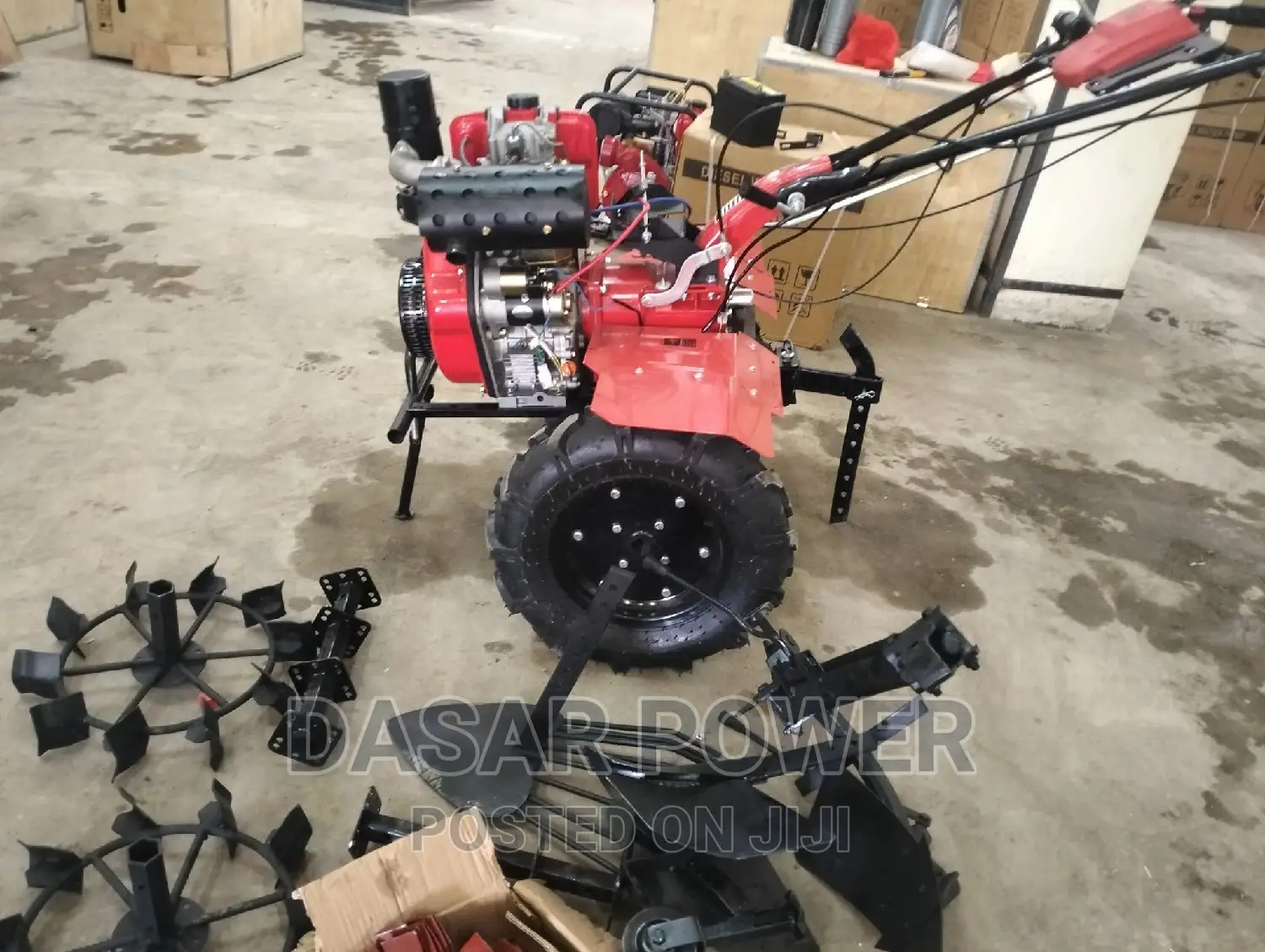 Heavy Duty Power Tiller With Accessories.