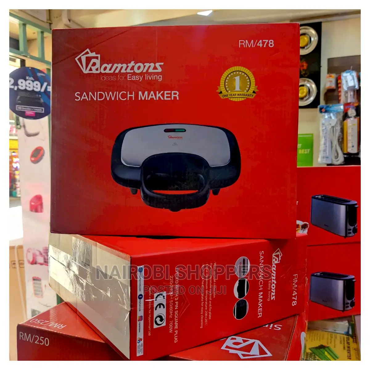 Ramtons Sandwich Maker 2 Slices