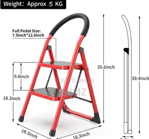 Step Ladder Steel Ladder Foldable 2 Steps Premium