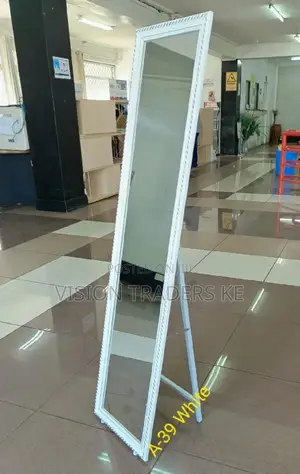 Portable Standing Dressing Mirror a-39{White}