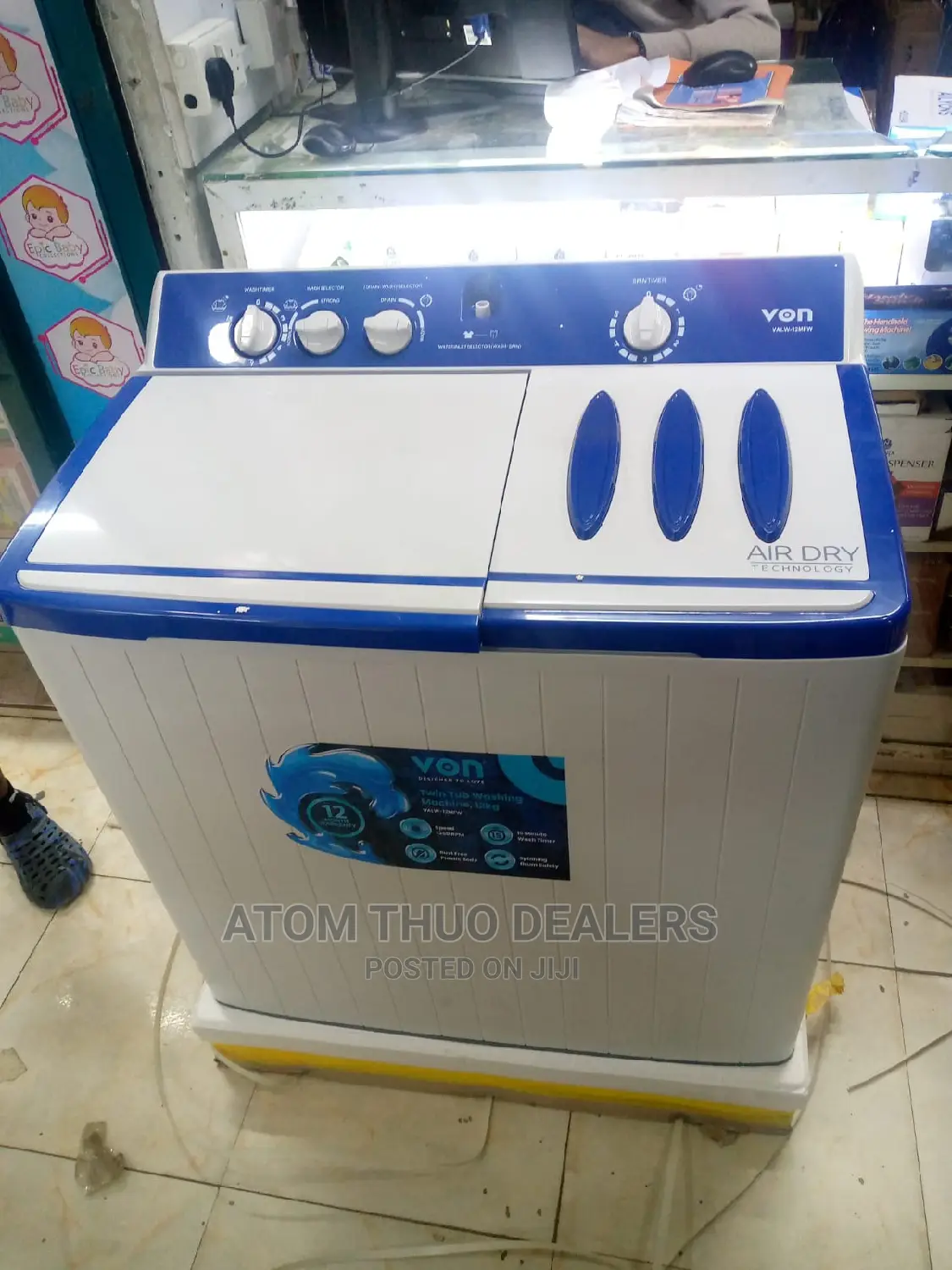 12 Kg Semi Automatic Twin Tub Washing Machine.