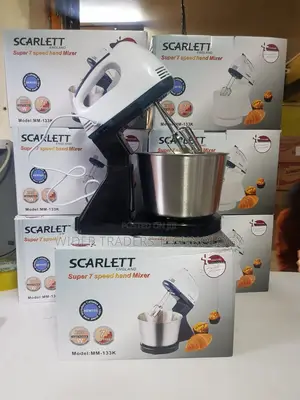 Scarlet 7 Speed Hand Mixer With Bowl for Cake/