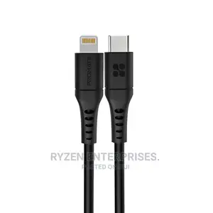 Promate USB-C to Lightning Cable, Black