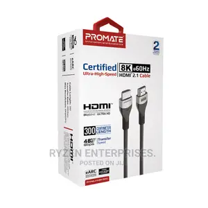 Promate Ultra High-Speed at 60hz HDMI 2.1 Cable, 3M Cable