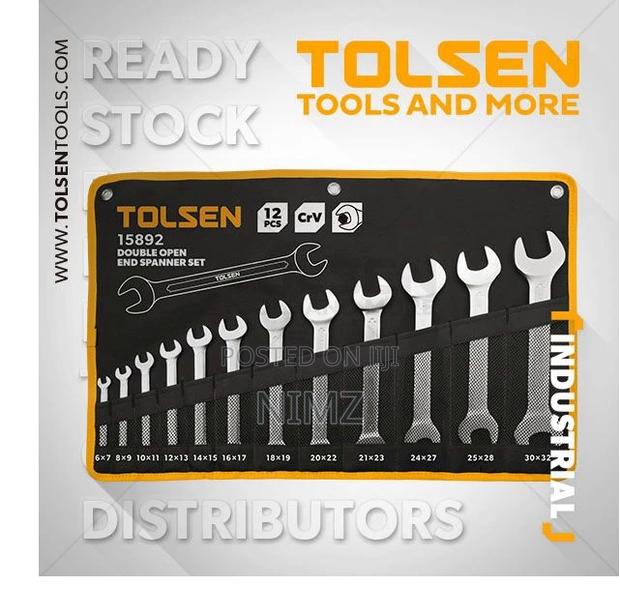 Tolsen Double Open End Spanner Set 12 Pieces