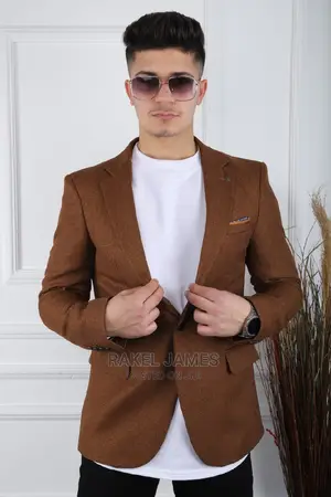 Beige Men Blazer