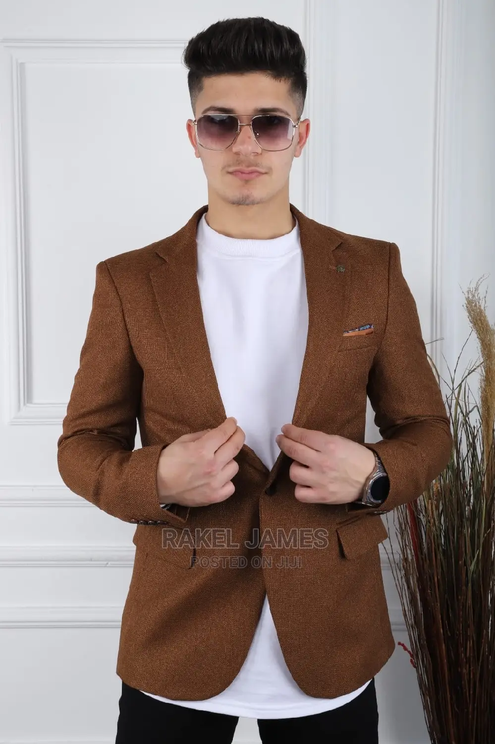 Beige Men Blazer