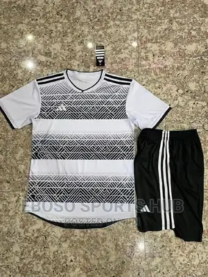 White Black Adidas Football Jersey