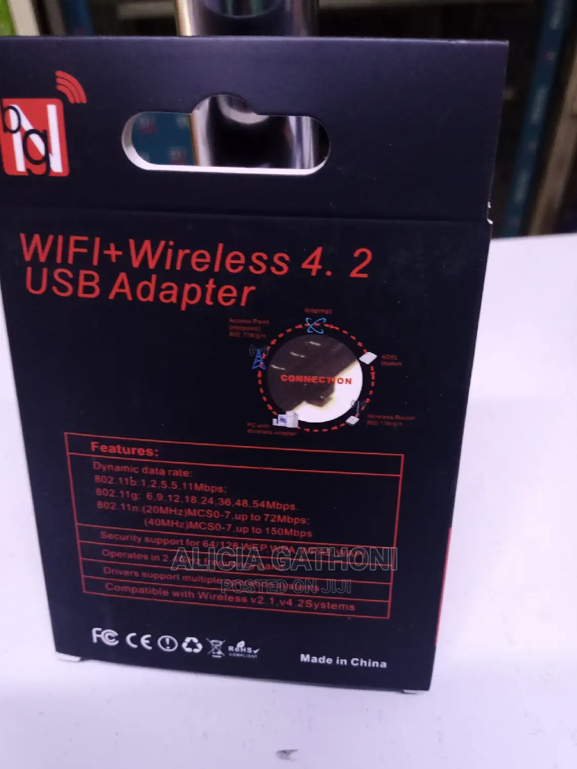 Wifi+Wireless 4.2 USB Adapter 2.4G