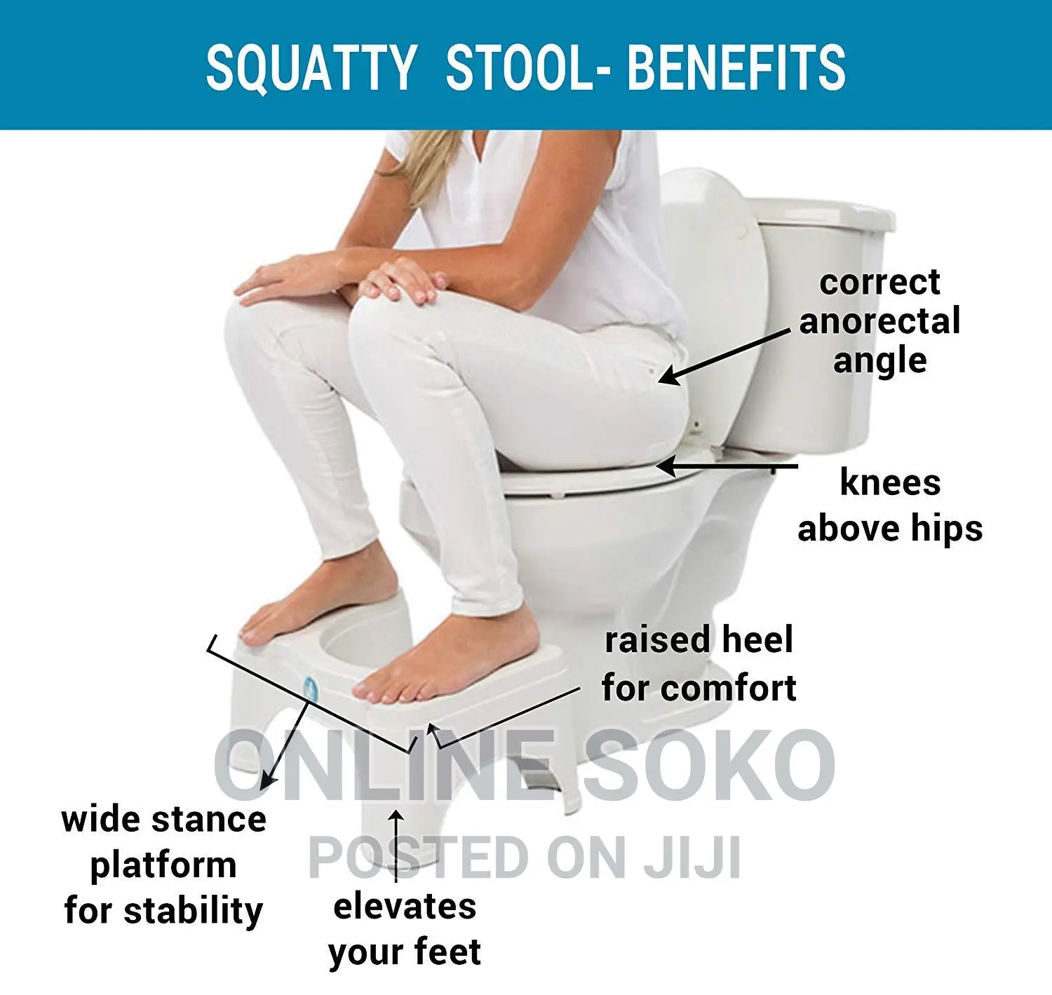 Portable Comfortable Bathroom Squatty Potty Toilet Stool