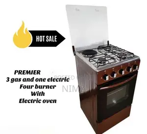 Premier Free Standing 3 Gas Burner 1 Electric Cooker With El