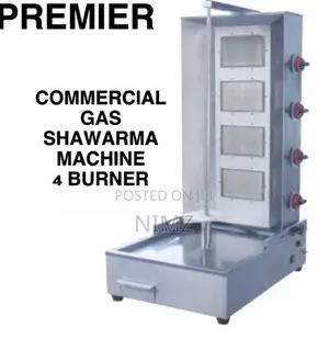 Premier Commercial Gas Shawarma Machine 4 Burner Cooker