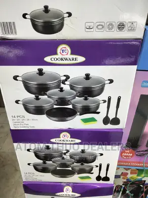 TC 14pcs Heavy Non-Stick Cooking Pot Sufuria Set With Pan .