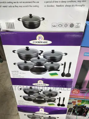 TC 10 PCS Non Stick Cooking Pots With Free Non Stick Spoon