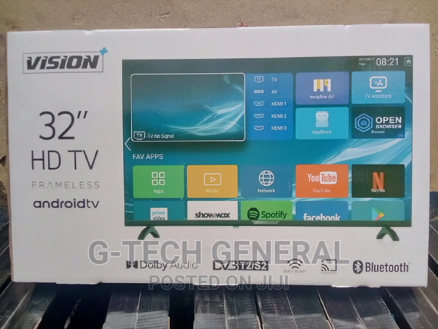 Vision Plus 32 Inch Smart Android Led Hd Tv-Frameless