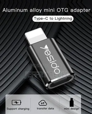 USB C Female To Lightning Male Adapter Charging Yesido