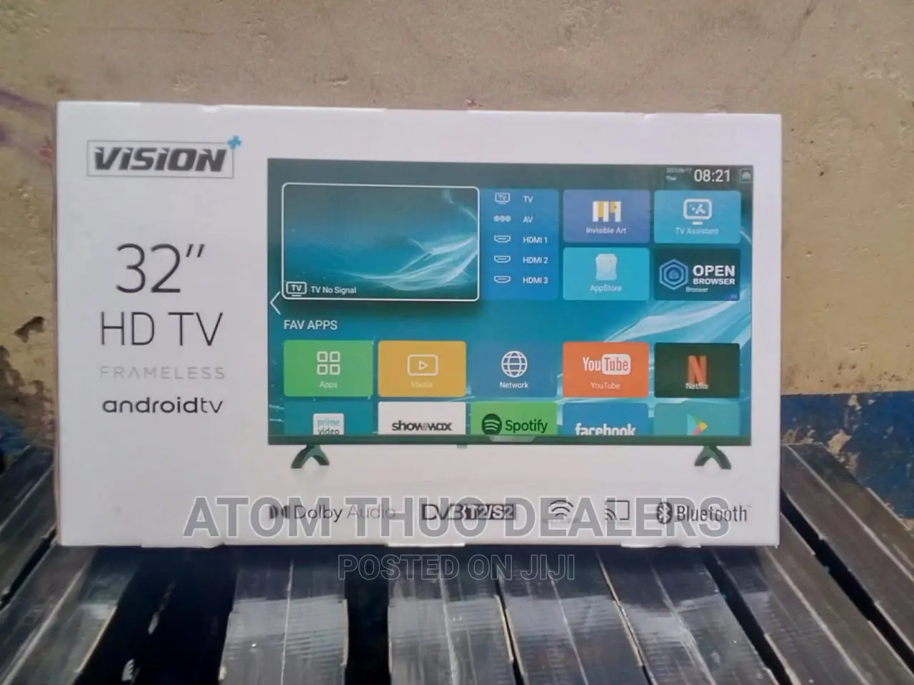 Vision Plus 32 Inch, BLUETOOTH, FRAMELESS, SMART ANDROID Tv
