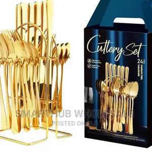 *24PC Cutlery Set (Gold COLOUR*