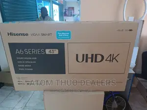Hisense 43 Inch UHD HDR Frameless Smart TV 43a6hken- .