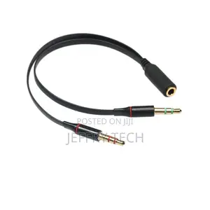 Y Splitter Cable 3.5mm Jack Microphone Headset Audio Splitte