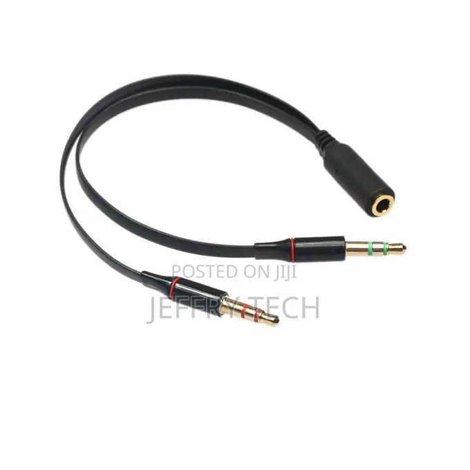 Y Splitter Cable 3.5mm Jack Microphone Headset Audio Splitte