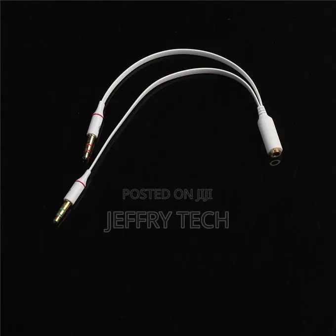 Y Splitter Cable 3.5mm Jack Microphone Headset Audio Splitte