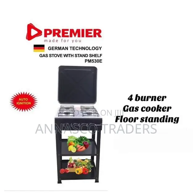 Premier 4 Burner Gas Cooker Floor Standing