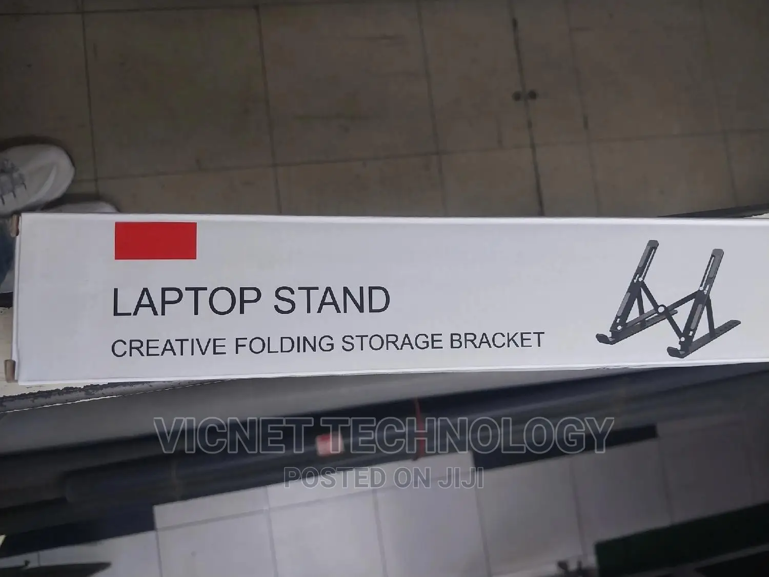 Black Metallic Laptop Stand